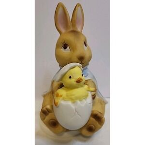 Vintage Global Art Peter Cottontail Porcelain Chick Music Bunny Japan Kawaii